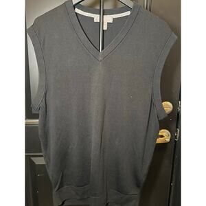 Daniel Cremieux Merino Extra Fine Wool Sweater Vest Men’s Large Black Preppy